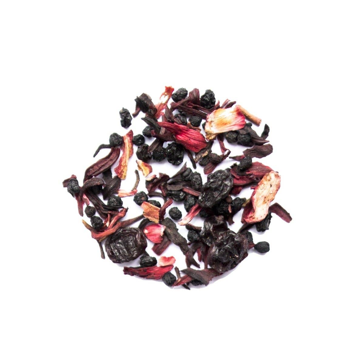 Pyramid Tea Bags - Organic Elderberry Hibiscus Herbal Tea: Case of 8 x 15 Pyramid Tea Bags