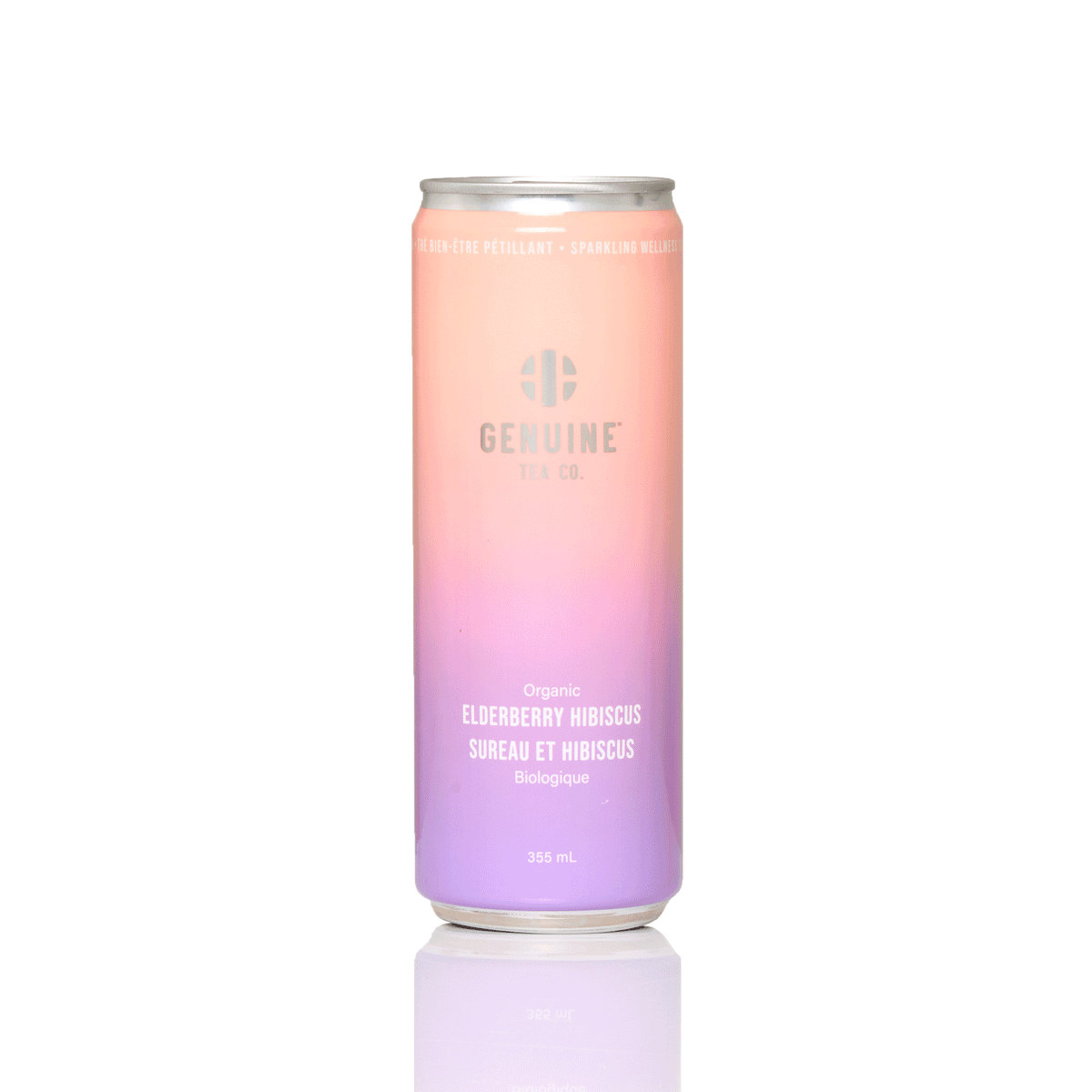 Organic Elderberry Hibiscus - Sparkling Iced Tea: 24 cans