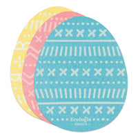 Easter Eggs Shaped Swedish Dishcloths | Set of 3